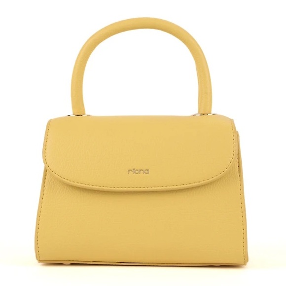 Handbags - Riona Luna Yellow Handbag with straps